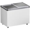 Liebherr EFE 3000 Eiscreme-Gefriertruhe mit Aluminium-Schiebedeckel und Lenkrollen