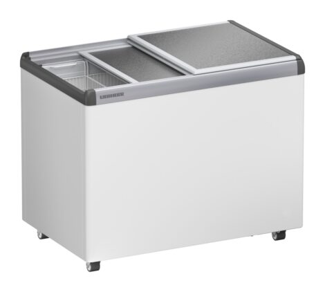 Liebherr EFE 3000 Eiscreme-Gefriertruhe mit Aluminium-Schiebedeckel und Lenkrollen