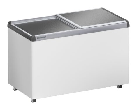 Liebherr EFE 3800 Eiscreme-Gefriertruhe mit Aluminium-Schiebedeckel und Lenkrollen