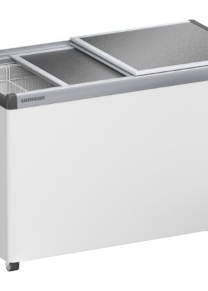 Liebherr EFE 3800 Eiscreme-Gefriertruhe mit Aluminium-Schiebedeckel und Lenkrollen