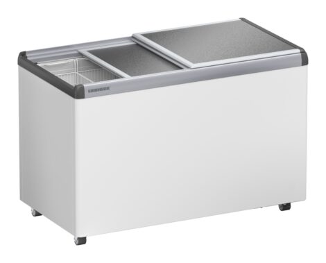Liebherr EFE 3800 Eiscreme-Gefriertruhe mit Aluminium-Schiebedeckel und Lenkrollen