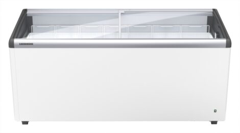 Liebherr EFI 4853 Eiscreme-Gefriertruhe mit Glasschiebedeckel und Lenkrollen