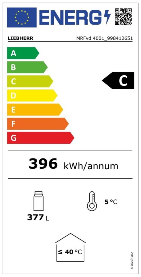 Liebherr MRFvd 4001 Kühlschrank mit Umluftkühlung und LED Deckenbeleuchtung