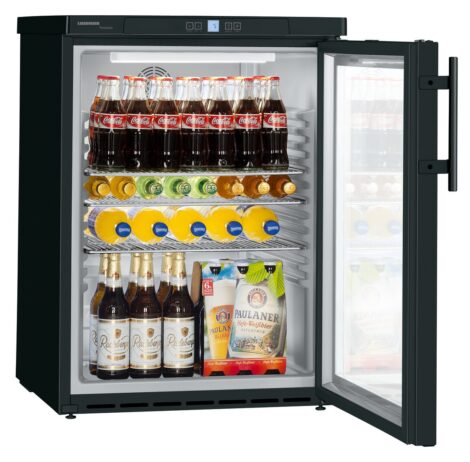 Liebherr FKUv 1613 Premium Getränkekühlschrank mit Glastür und LED Unterbaufähig - Schwarz