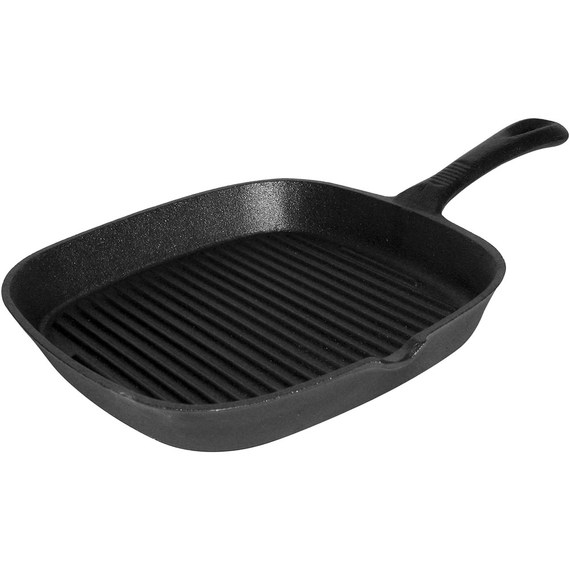 Grillpfanne, Gusseisen gerillt, 230x230x35 mm (BxTxH) Grillpfanne, Gusseisen gerillt, 230x230x35 mm (BxTxH)