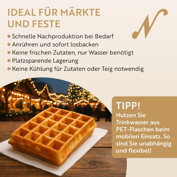 Neumärker Waffel-Ready-Mix | Waffel-Backmischung für Gastro | Karton à 10 kg (10x 1 kg) 2 Neumärker Waffel-Ready-Mix | Waffel-Backmischung für Gastro | Karton à 10 kg (10x 1 kg)
