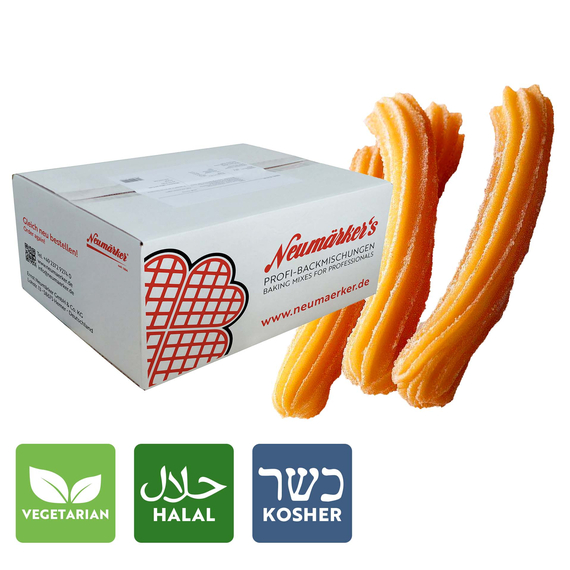 Neumärker Churros-Ready-Mix | Gastro-Backmischung für Churros | Karton à 10 kg (10x 1 kg) Neumärker Churros-Ready-Mix | Gastro-Backmischung für Churros | Karton à 10 kg (10x 1 kg)