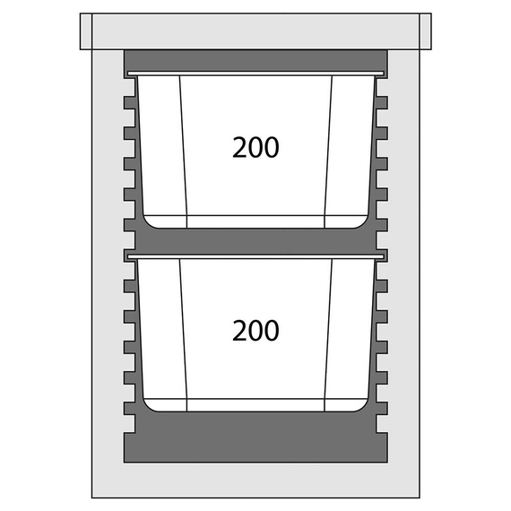 Thermobox Frontlader für 6x GN 1/1 (65 mm) 1 Thermobox Frontlader für 6x GN 1/1 (65 mm)