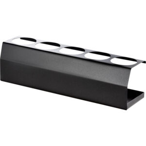 Saucenständer schwarz, geeignet für fünf Flaschen Ø 72 mm, 435x110x120 mm (BxTxH)
