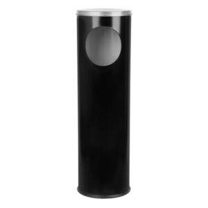Standaschenbecher mit Papierkorb, schwarz