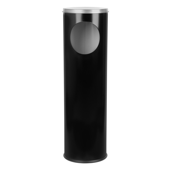 Standaschenbecher mit Papierkorb, schwarz Standaschenbecher mit Papierkorb, schwarz