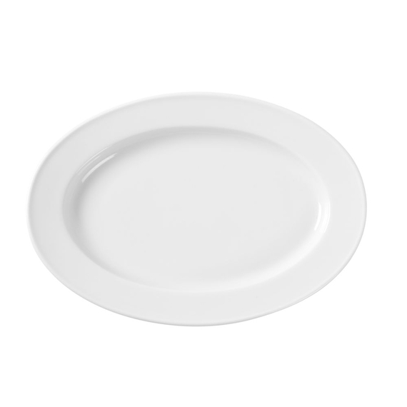Hendi Platte, oval, Weiß, 340x240mm Hendi Platte, oval, Weiß, 340x240mm