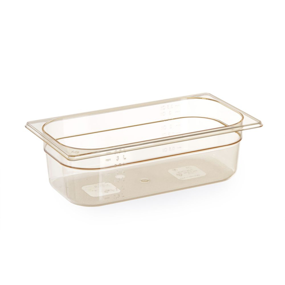 Hendi Gastronorm-Behälter 1/3, hochtemperaturbeständig, GN 1/3, 3,8L, Transparent, 325x176x(H)100mm Hendi Gastronorm-Behälter 1/3, hochtemperaturbeständig, GN 1/3, 3,8L, Transparent, 325x176x(H)100mm
