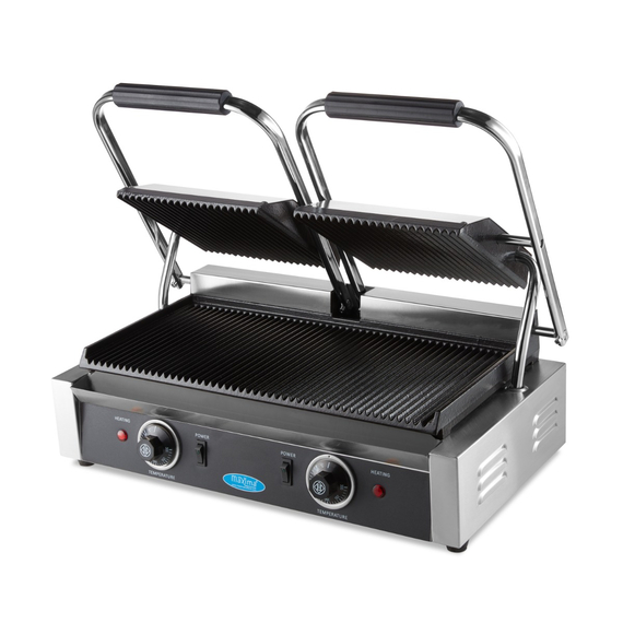 Maxima Gastro Kontaktgrill - Gerillt - Doppelgrillplatte - 2 x 22 cm Maxima Gastro Kontaktgrill - Gerillt - Doppelgrillplatte - 2 x 22 cm