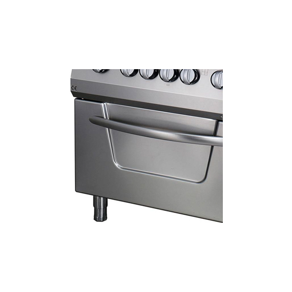 Maxima Gastro Heavy Duty Herd - 4 Brenner - Doppeleinheit - 70 cm Tief - mit Ofen - Elektrisch 4 Maxima Gastro Heavy Duty Herd - 4 Brenner - Doppeleinheit - 70 cm Tief - mit Ofen - Elektrisch
