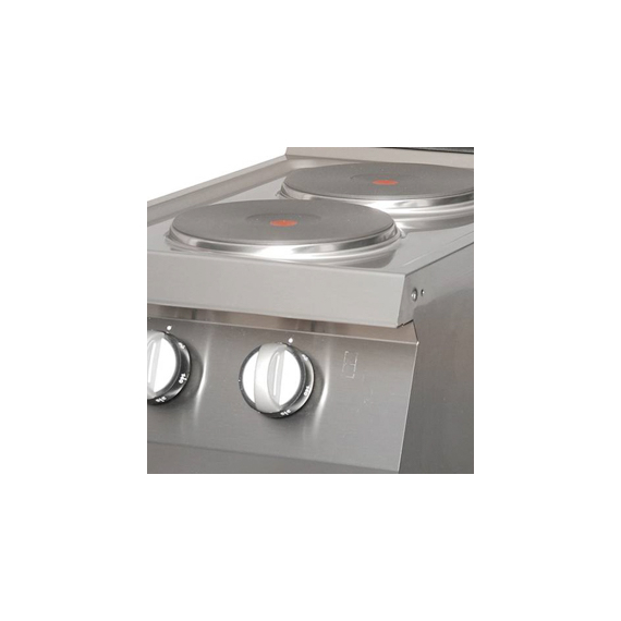 Maxima Gastro Heavy Duty Kochfeld - 2 Brenner - Einzeleinheit - 70 cm Tief - Elektrisch 2 Maxima Gastro Heavy Duty Kochfeld - 2 Brenner - Einzeleinheit - 70 cm Tief - Elektrisch