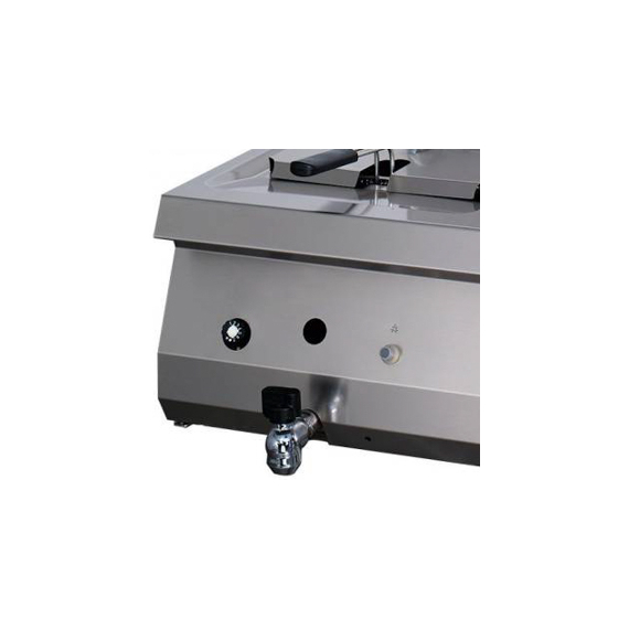Maxima Gastro Heavy Duty Fritteuse - 2 x 12 l - Doppeleinheit - 70 cm Tief - mit Ablasshahn - Gas 2 Maxima Gastro Heavy Duty Fritteuse - 2 x 12 l - Doppeleinheit - 70 cm Tief - mit Ablasshahn - Gas