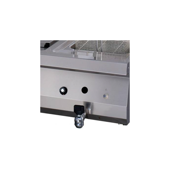 Maxima Gastro Heavy Duty Fritteuse - 2 x 12 l - Doppeleinheit - 70 cm Tief - mit Ablasshahn - Gas 4 Maxima Gastro Heavy Duty Fritteuse - 2 x 12 l - Doppeleinheit - 70 cm Tief - mit Ablasshahn - Gas