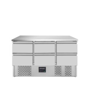 Vaiotec Kühltisch Mini / 3-fach - mit 6 Schubladen, 1365 x 700 mm