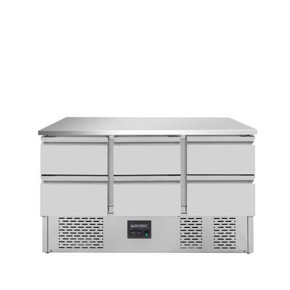 Vaiotec Kühltisch Mini / 3-fach - mit 6 Schubladen, 1365 x 700 mm Vaiotec Kühltisch Mini / 3-fach - mit 6 Schubladen, 1365 x 700 mm