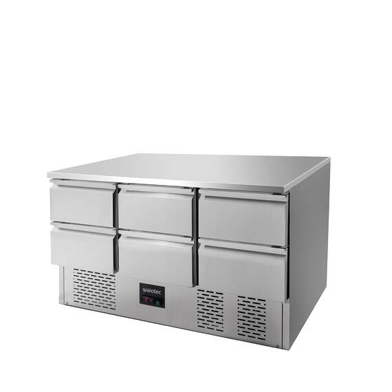 Vaiotec Kühltisch Mini / 3-fach - mit 6 Schubladen, 1365 x 700 mm 1 Vaiotec Kühltisch Mini / 3-fach - mit 6 Schubladen, 1365 x 700 mm