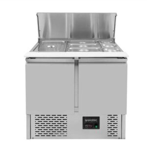 Vaiotec Saladette / 2-fach mit Klappdeckel, 900 x 700 mm