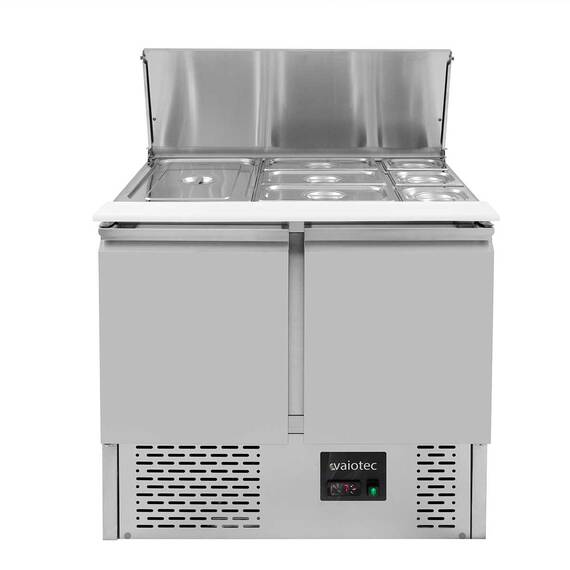 Vaiotec Saladette / 2-fach mit Klappdeckel, 900 x 700 mm Vaiotec Saladette / 2-fach mit Klappdeckel, 900 x 700 mm