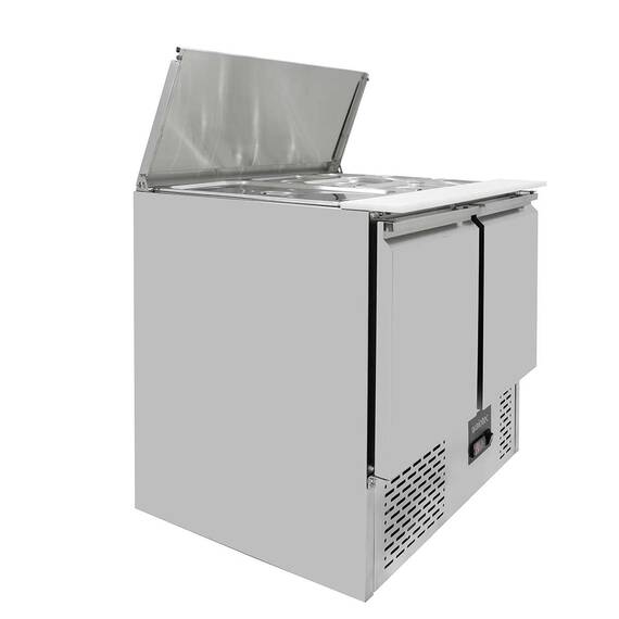 Vaiotec Saladette / 2-fach mit Klappdeckel, 900 x 700 mm 3 Vaiotec Saladette / 2-fach mit Klappdeckel, 900 x 700 mm