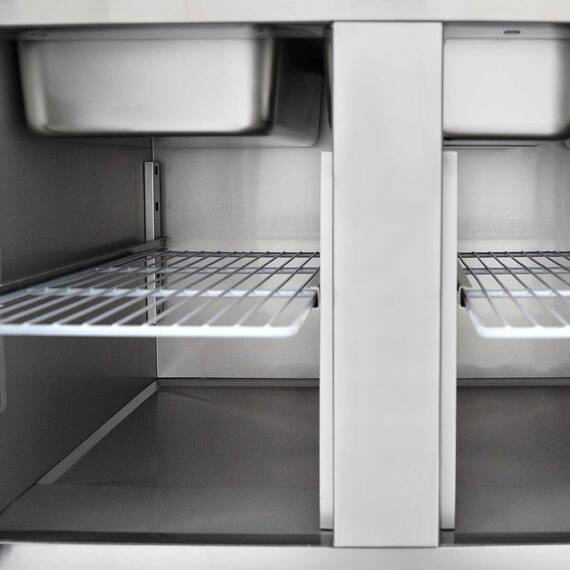 Vaiotec Saladette / 2-fach mit eckigem Glasaufsatz, 900 x 700 mm 7 Vaiotec Saladette / 2-fach mit eckigem Glasaufsatz, 900 x 700 mm