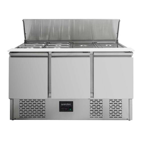 Vaiotec Saladette / 3-fach mit Klappdeckel, 1365 x 700 mm Vaiotec Saladette / 3-fach mit Klappdeckel, 1365 x 700 mm