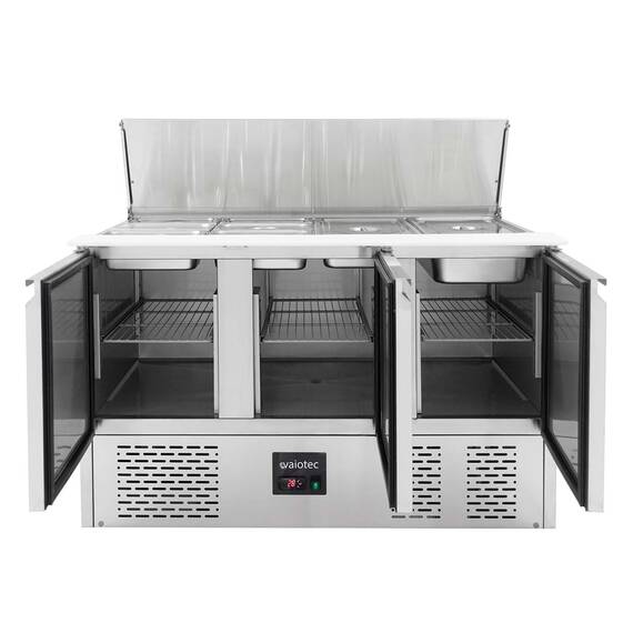 Vaiotec Saladette / 3-fach mit Klappdeckel, 1365 x 700 mm 4 Vaiotec Saladette / 3-fach mit Klappdeckel, 1365 x 700 mm