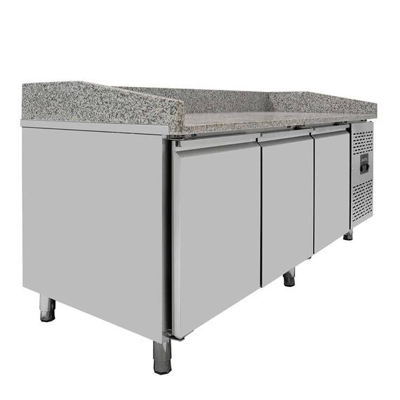 Vaiotec Pizzakühltisch / 3-türig "grau", 2020 x 800 mm 2 Vaiotec Pizzakühltisch / 3-türig "grau", 2020 x 800 mm