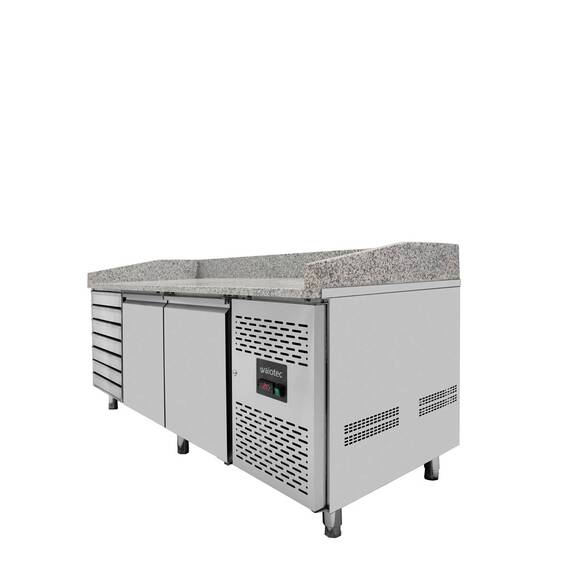 Vaiotec Pizzakühltisch / 2-türig & 7 Schubladen "grau", 2020 x 800 mm 1 Vaiotec Pizzakühltisch / 2-türig & 7 Schubladen "grau", 2020 x 800 mm