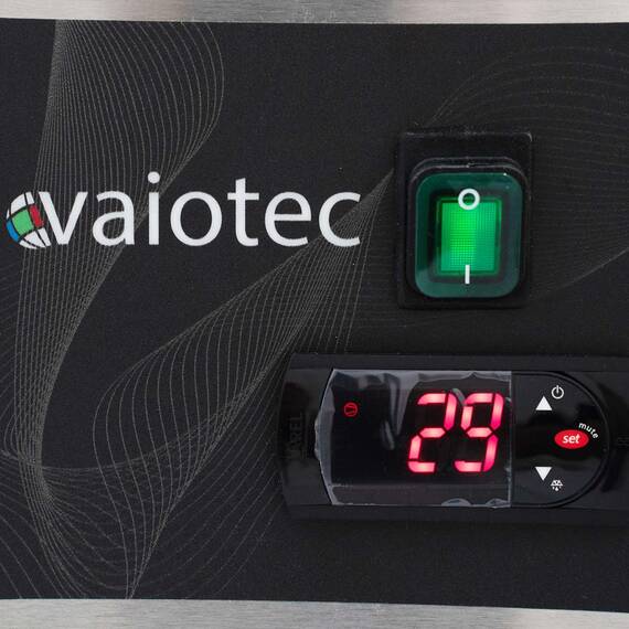 Vaiotec Kühlaufsatz mit Glasabdeckung 3xGN1/3 + 1xGN1/2, 1200 x 395 mm 3 Vaiotec Kühlaufsatz mit Glasabdeckung 3xGN1/3 + 1xGN1/2, 1200 x 395 mm