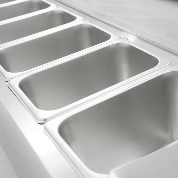 Vaiotec Kühlaufsatz mit Glasabdeckung 9xGN1/3, 2000 x 395 mm 4 Vaiotec Kühlaufsatz mit Glasabdeckung 9xGN1/3, 2000 x 395 mm