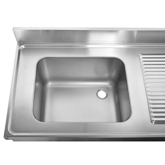 Vaiotec Spültisch / 1 Becken links mit Abtropffläche, 1000 x 600 mm 1 Vaiotec Spültisch / 1 Becken links mit Abtropffläche, 1000 x 600 mm