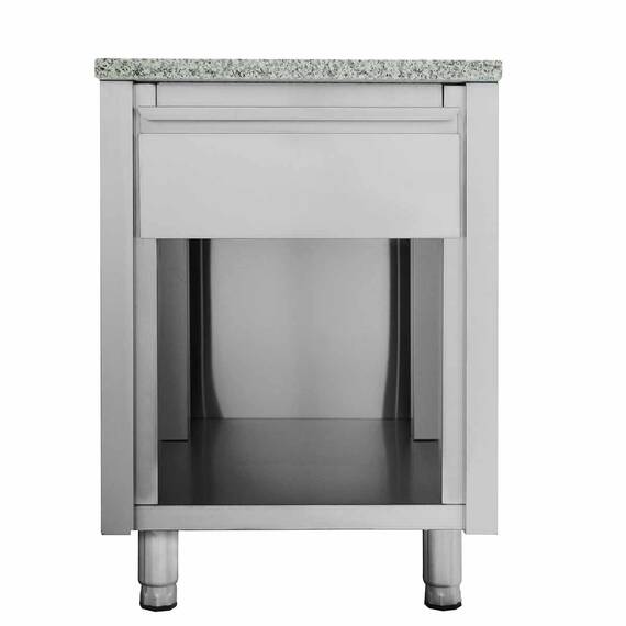 Vaiotec Kassentisch mit Schublade "grau", 600 x 820 mm Vaiotec Kassentisch mit Schublade "grau", 600 x 820 mm