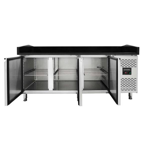 Vaiotec Pizzakühltisch / 3-türig "schwarz", 2020 x 800 mm 3 Vaiotec Pizzakühltisch / 3-türig "schwarz", 2020 x 800 mm