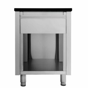 Vaiotec Kassentisch mit Schublade "schwarz", 600 x 820 mm