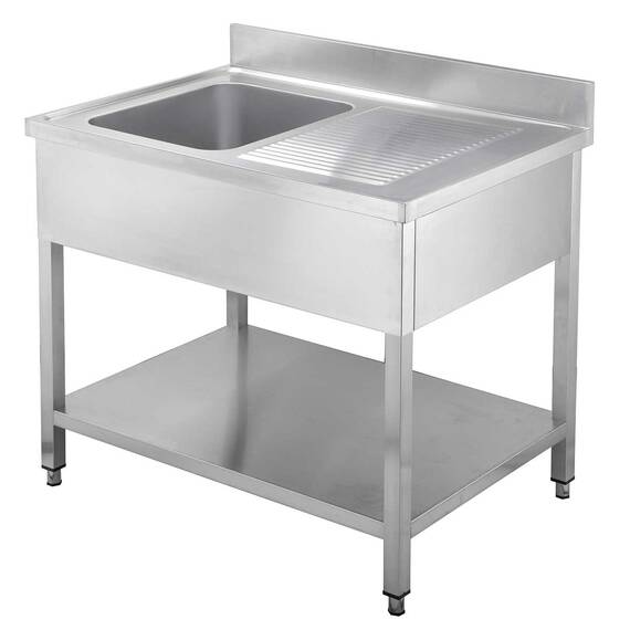 Vaiotec Spültisch / 1 Becken links und Abtropffläche, 1200 x 700 mm Vaiotec Spültisch / 1 Becken links und Abtropffläche, 1200 x 700 mm