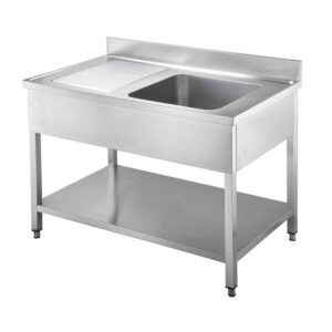 Vaiotec Spültisch / 1 Becken rechts und Abtropffläche, 1200 x 700 mm