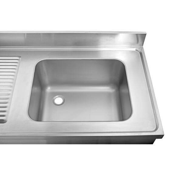 Vaiotec Spültisch / 1 Becken rechts und Abtropffläche, 1200 x 700 mm 1 Vaiotec Spültisch / 1 Becken rechts und Abtropffläche, 1200 x 700 mm