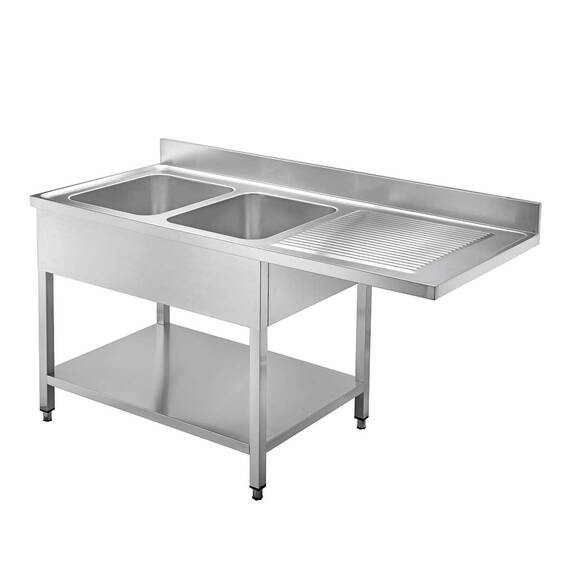 Vaiotec Spülcenter / 2 Becken links, 1600 x 600 mm Vaiotec Spülcenter / 2 Becken links, 1600 x 600 mm