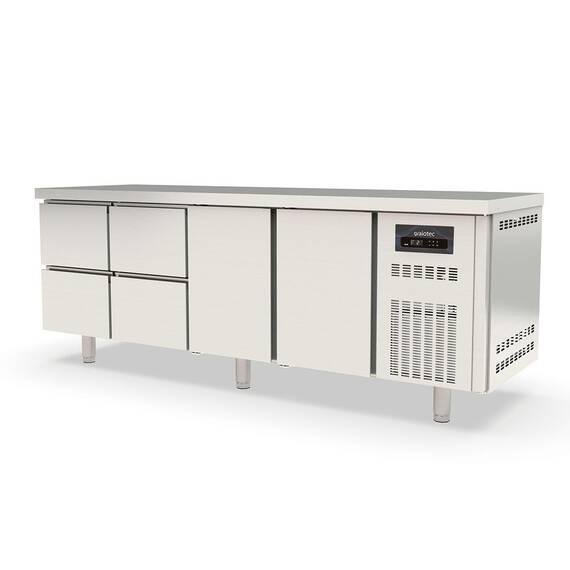 Vaiotec Topline Kühltisch / 4-fach GN1/1 mit 4 Schubladen / 2 Türen, 2245 x 700 mm Vaiotec Topline Kühltisch / 4-fach GN1/1 mit 4 Schubladen / 2 Türen, 2245 x 700 mm