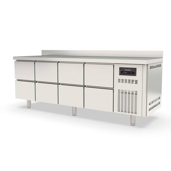 Vaiotec Topline Kühltisch / 4-fach GN1/1 mit 8 Schubladen & Aufkantung, 2245 x 700 mm Vaiotec Topline Kühltisch / 4-fach GN1/1 mit 8 Schubladen & Aufkantung, 2245 x 700 mm