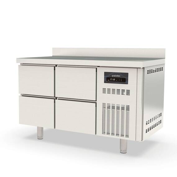Vaiotec Topline Tiefkühltisch / 2-fach GN1/1 mit 4 Schubladen & Aufkantung, 1345 x 700 mm Vaiotec Topline Tiefkühltisch / 2-fach GN1/1 mit 4 Schubladen & Aufkantung, 1345 x 700 mm
