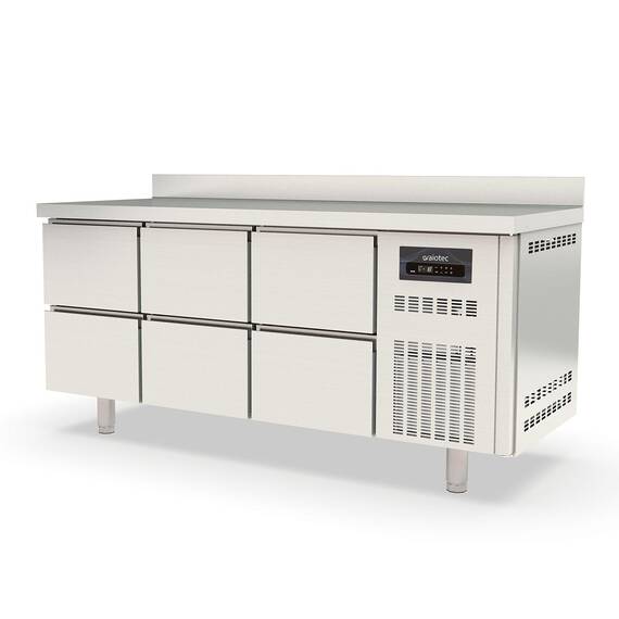 Vaiotec Topline Tiefkühltisch / 3-fach GN1/1 mit 6 Schubladen & Aufkantung, 1795 x 700 mm Vaiotec Topline Tiefkühltisch / 3-fach GN1/1 mit 6 Schubladen & Aufkantung, 1795 x 700 mm