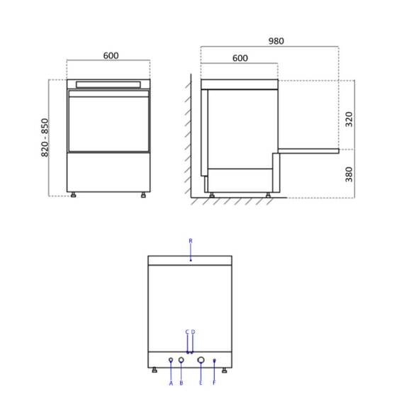 Vaiotec Topline Geschirrspülmaschine 50x50 / 230 Volt - Modell: VT-S DW50 DRDS, 600 x 600 mm 3 Vaiotec Topline Geschirrspülmaschine 50x50 / 230 Volt - Modell: VT-S DW50 DRDS, 600 x 600 mm