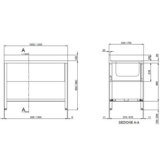Vaiotec Topline Spültisch / 1 Becken links + Abtropffläche, 1200 x 600 mm 2 Vaiotec Topline Spültisch / 1 Becken links + Abtropffläche, 1200 x 600 mm