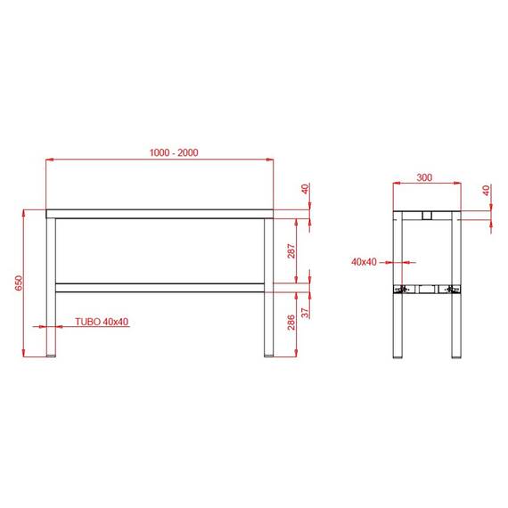 Vaiotec Topline Aufsatzbord / 2 Etagen, 2000 x 300 mm 1 Vaiotec Topline Aufsatzbord / 2 Etagen, 2000 x 300 mm